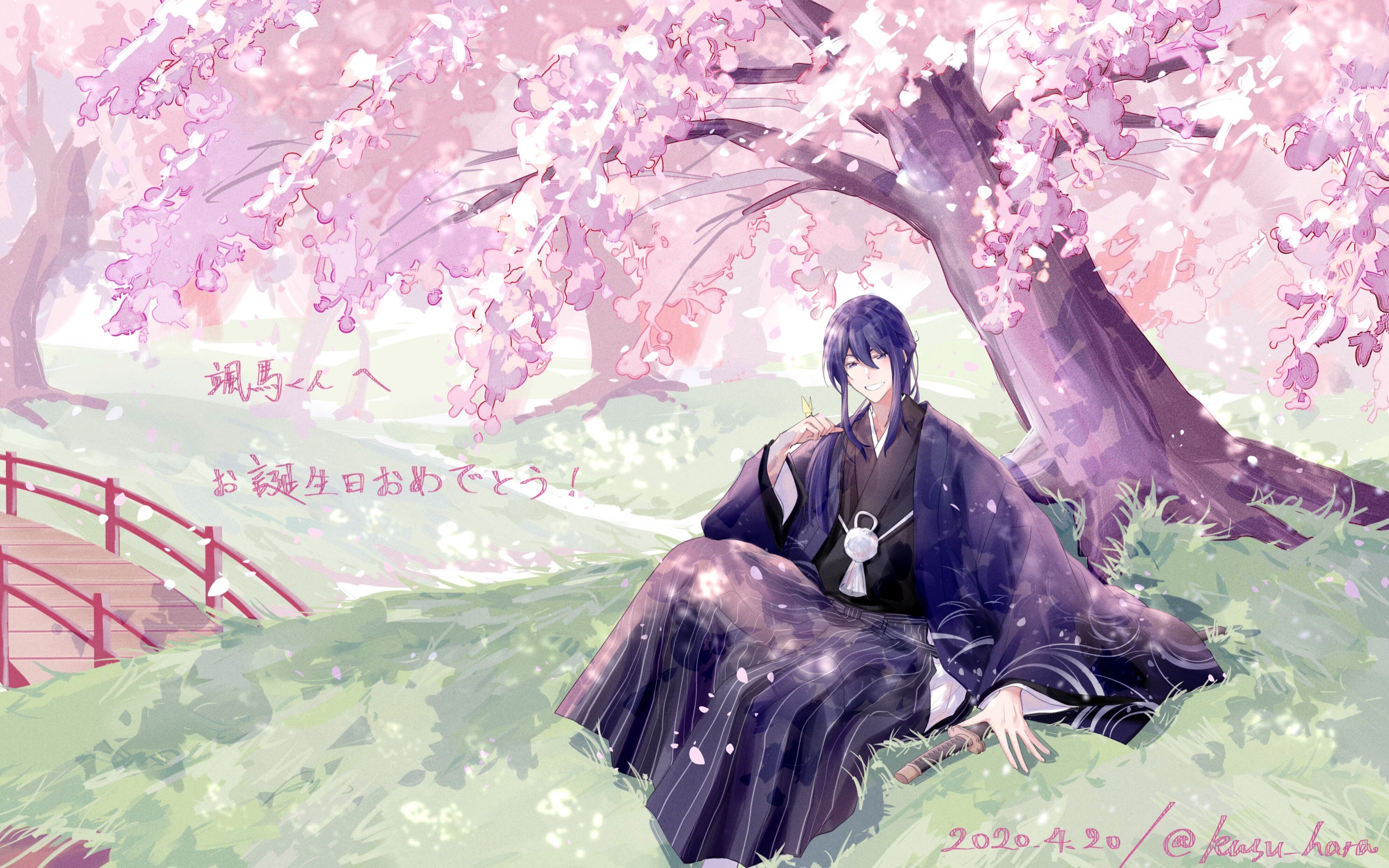 【偶像梦幻祭】神崎飒马生贺2020《樱吹雪》绘画过程