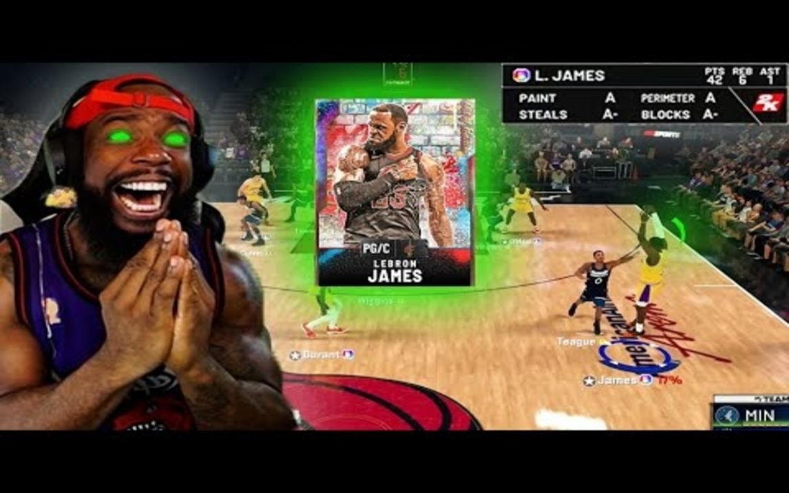 中文字幕 NBA 2K20 CashNasty MT梦幻球队 我抽到了错位99银河蛋白石勒布朗詹姆斯!打爆对手!哔哩哔哩bilibili