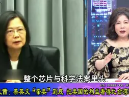 Descargar video: 陈文茜：蔡英文“亲美”到底，把美国的利益看得比台湾还重