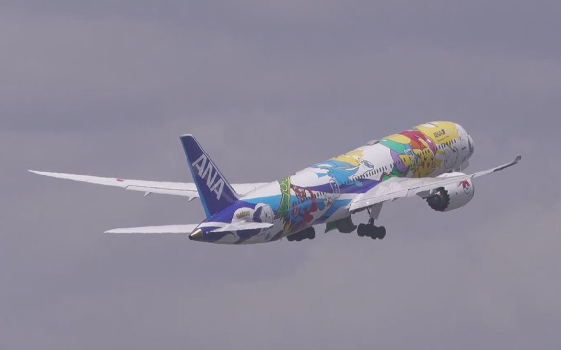 [图]全日空 ANA 宝可梦彩绘机“ Pikachu Jet NH ”首航