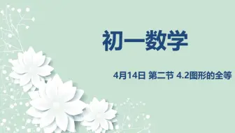 初一数学04-14 第二节 4.2图形的全等