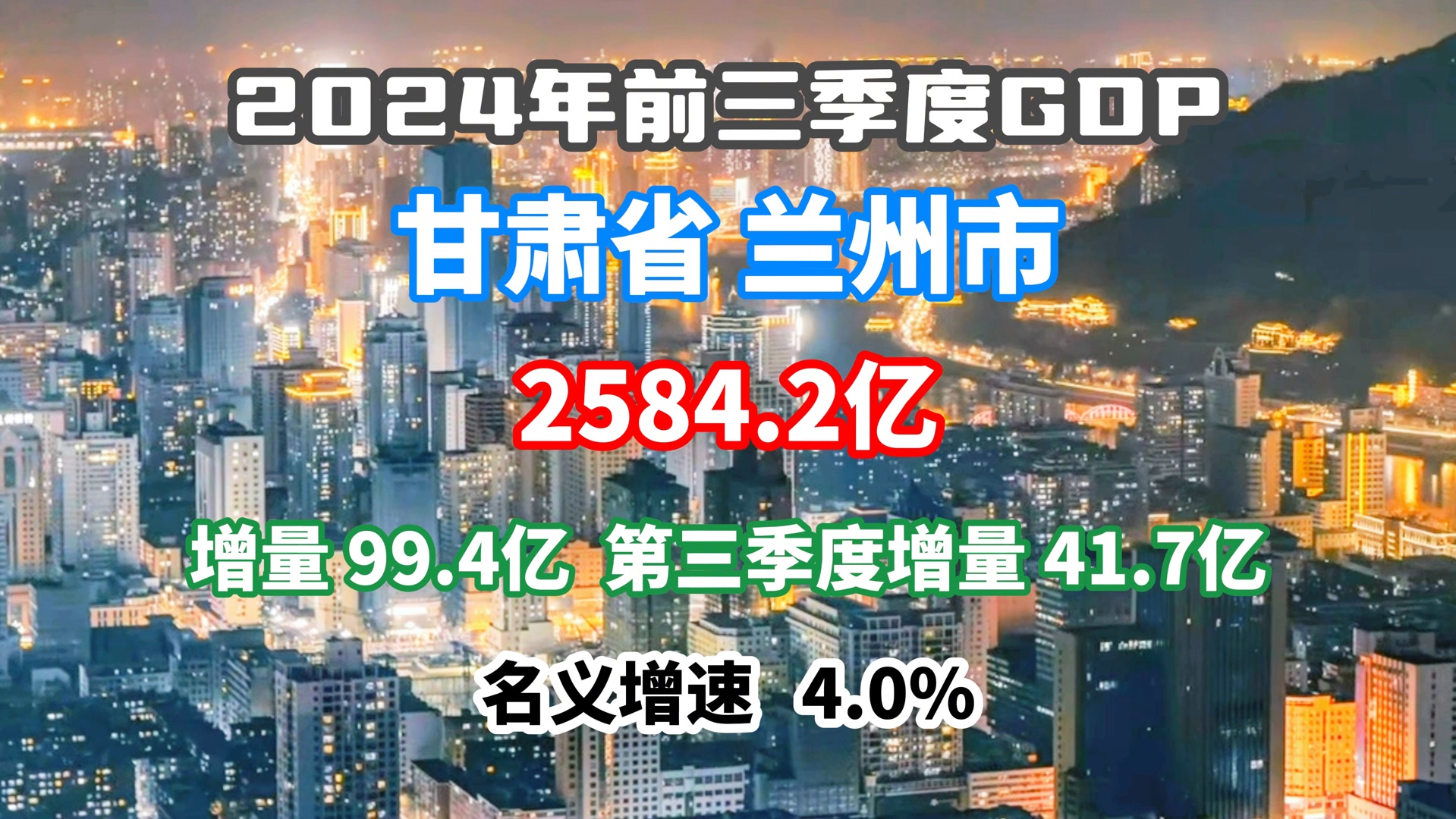 【GDP速报】2024前三季度兰州市GDP公布哔哩哔哩bilibili