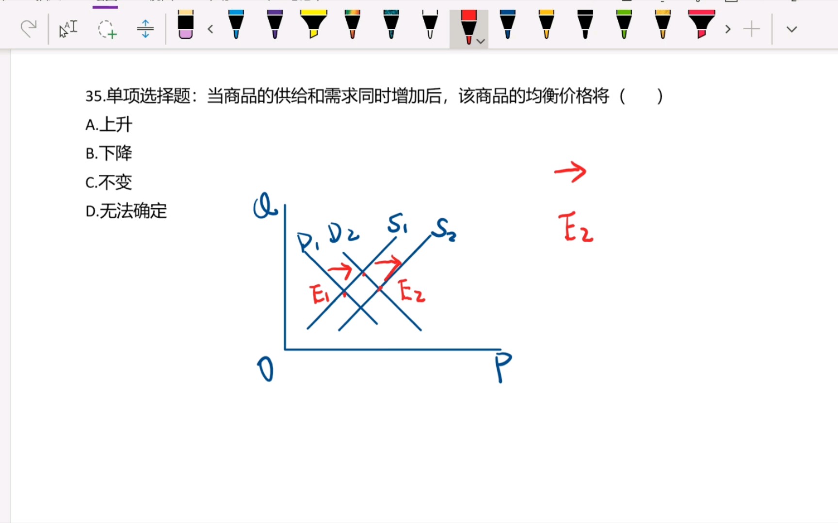 [微观经济学](考研真题)第二章第三十四题至三十六题:需求和供给改变后,均衡价格和均衡数量变动情况哔哩哔哩bilibili