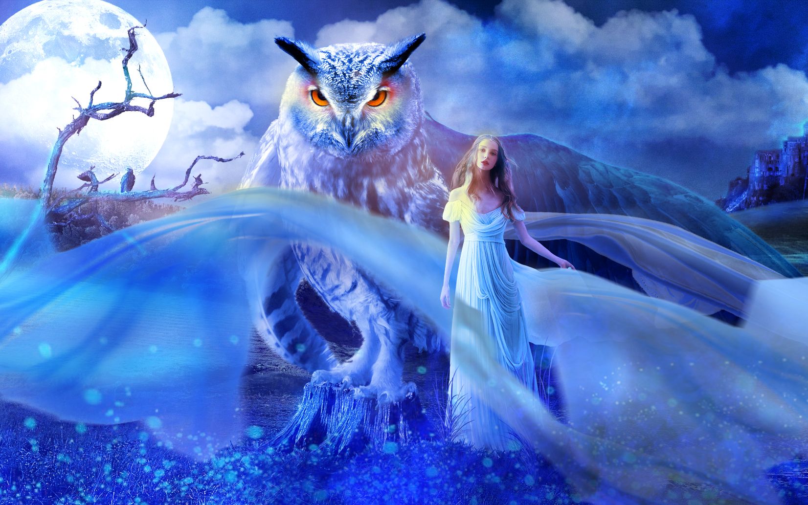 ps合成教程photoshop实战教程美工设计女神与鹰海报合成教程