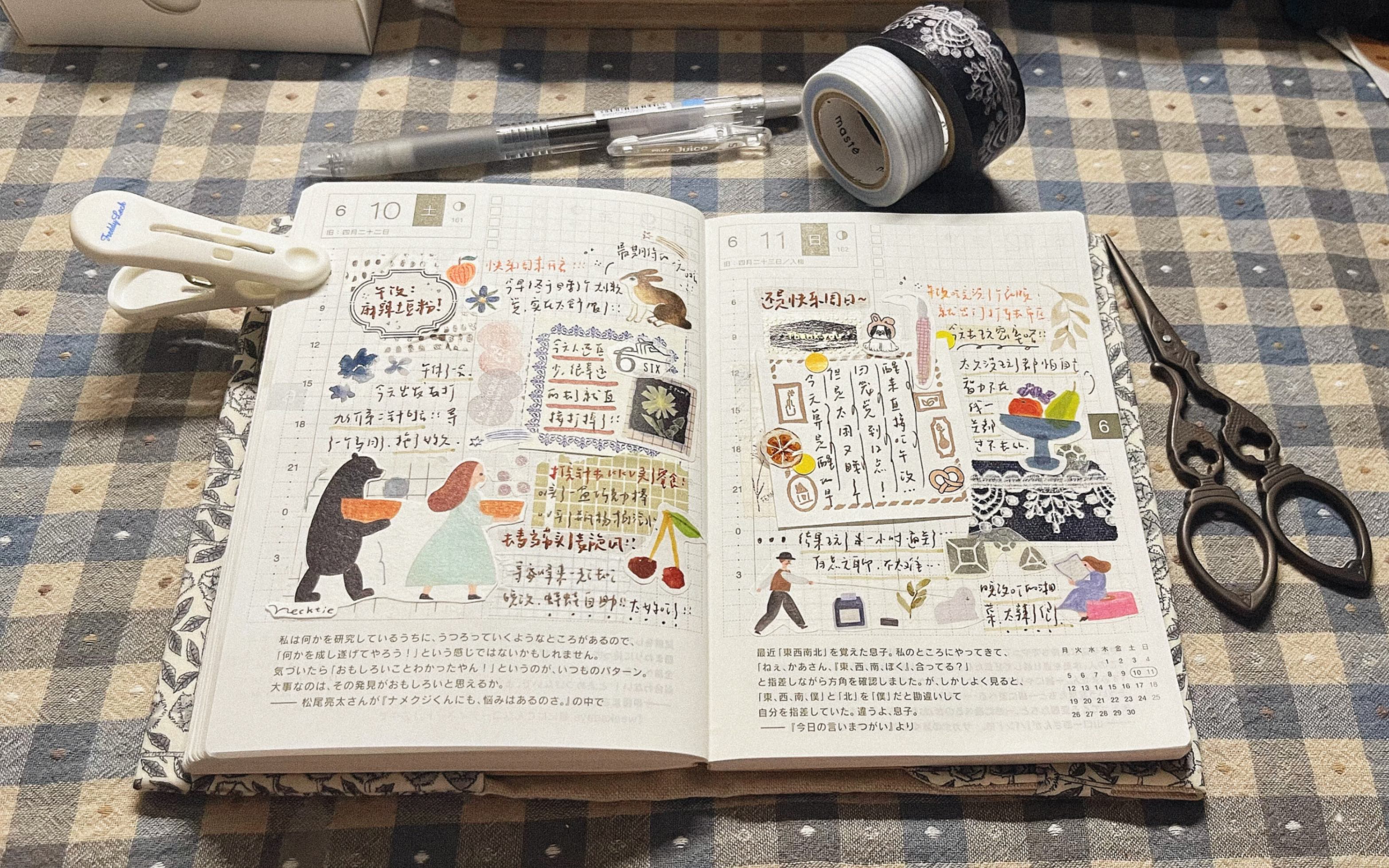 Diary | hobonichi 18. | 炎热夏日的夜晚 |一日一页 | necktie哔哩哔哩bilibili