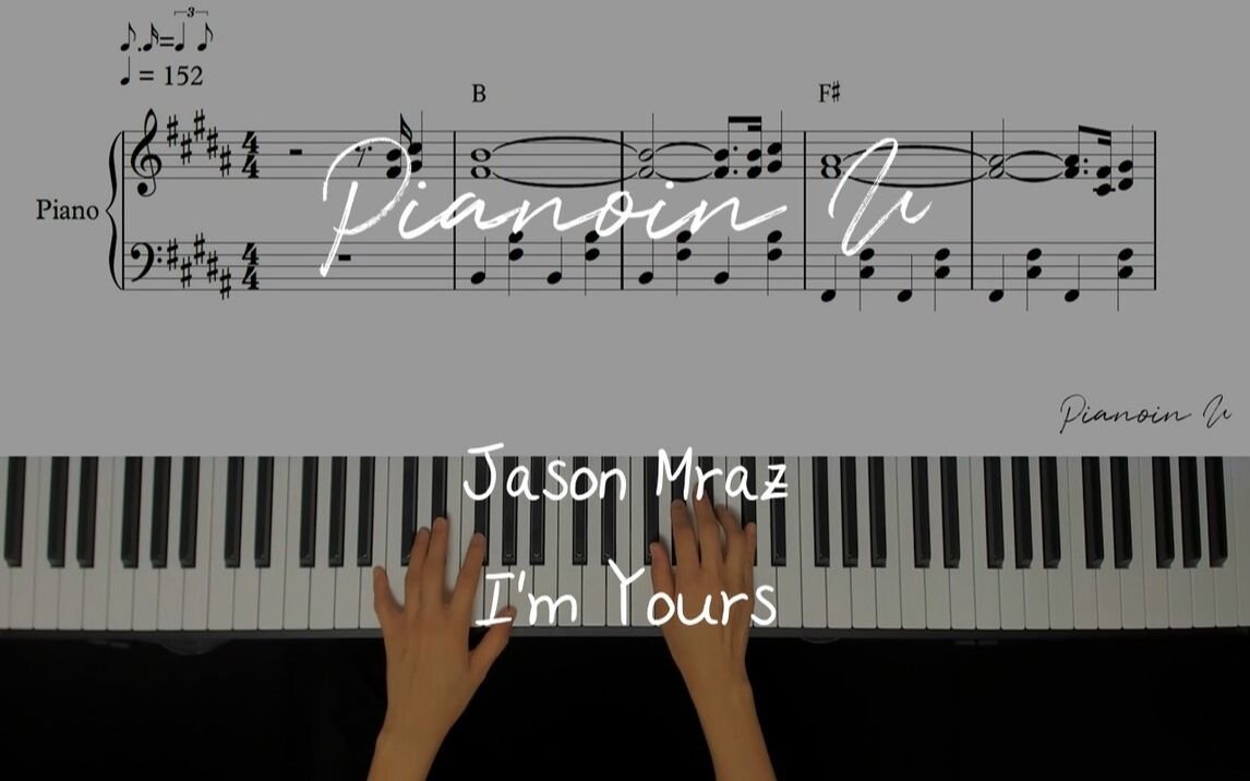 [图]Jason Mraz 杰森·玛耶兹《I'm Yours》钢琴演奏 附谱 MyMusicSheet