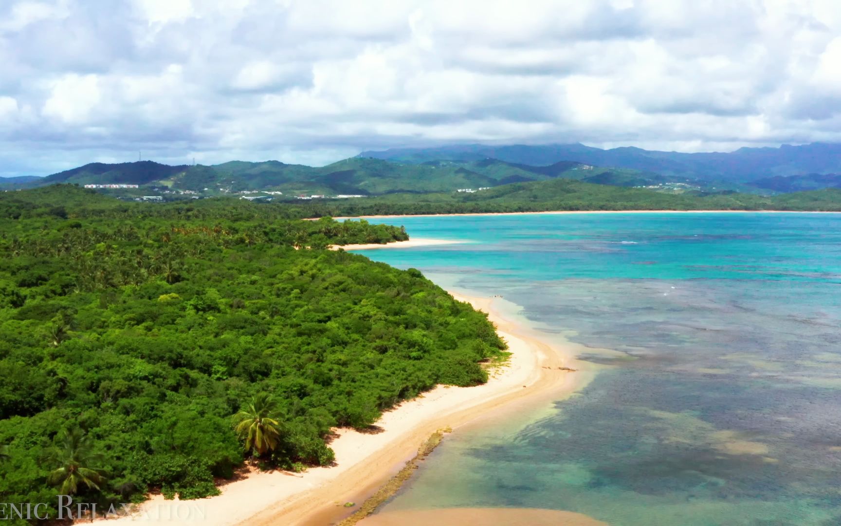 加勒比海岸4k视频-风景放松电影与鼓舞人心的音乐