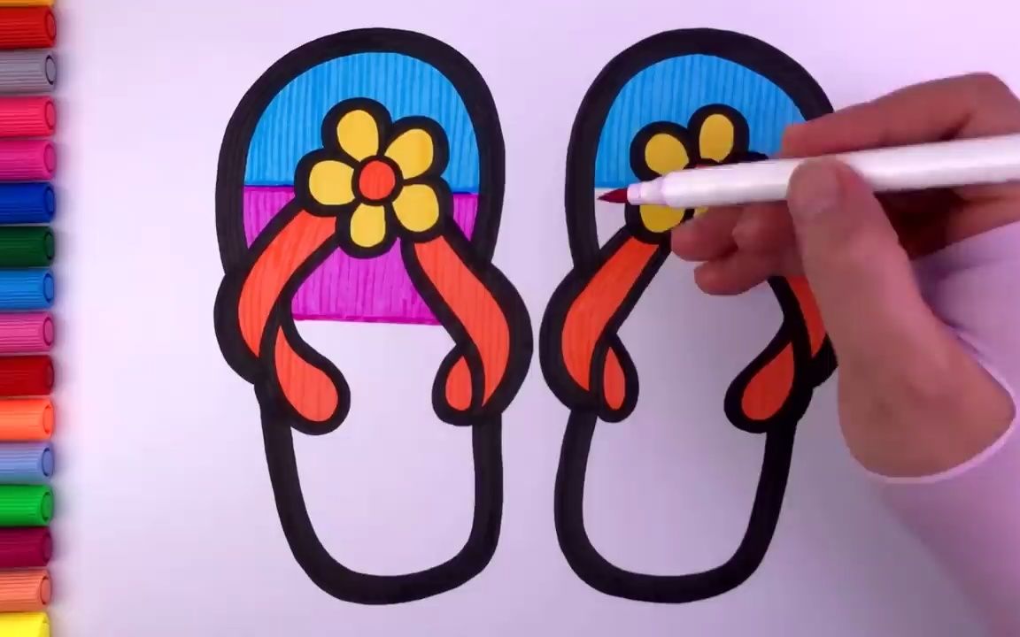 拖鞋的画法简笔画图片