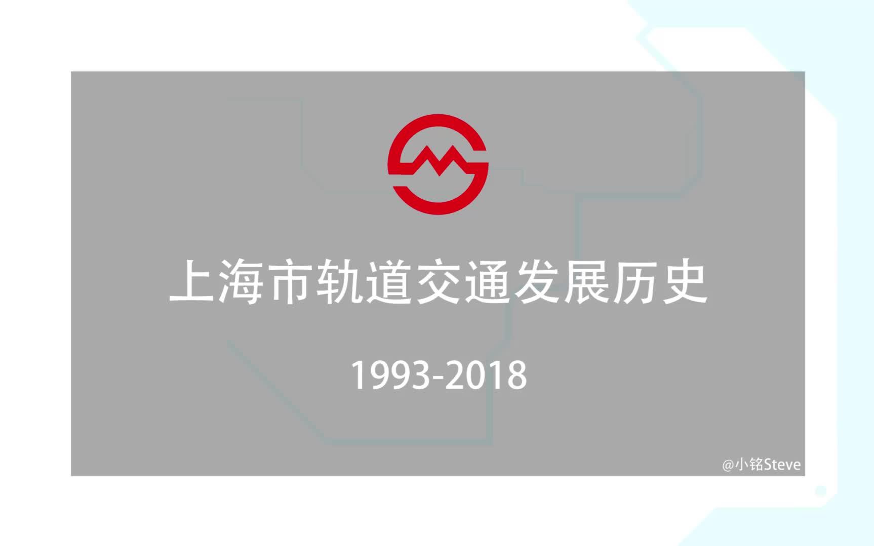 【上海地鐵】上海軌道交通發展歷史(1993-2018 )