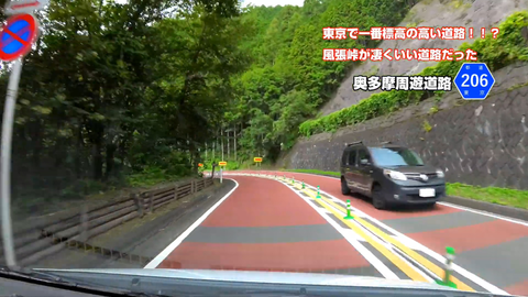 车载监控 驾驶在日本首都东京奥多摩公路 哔哩哔哩