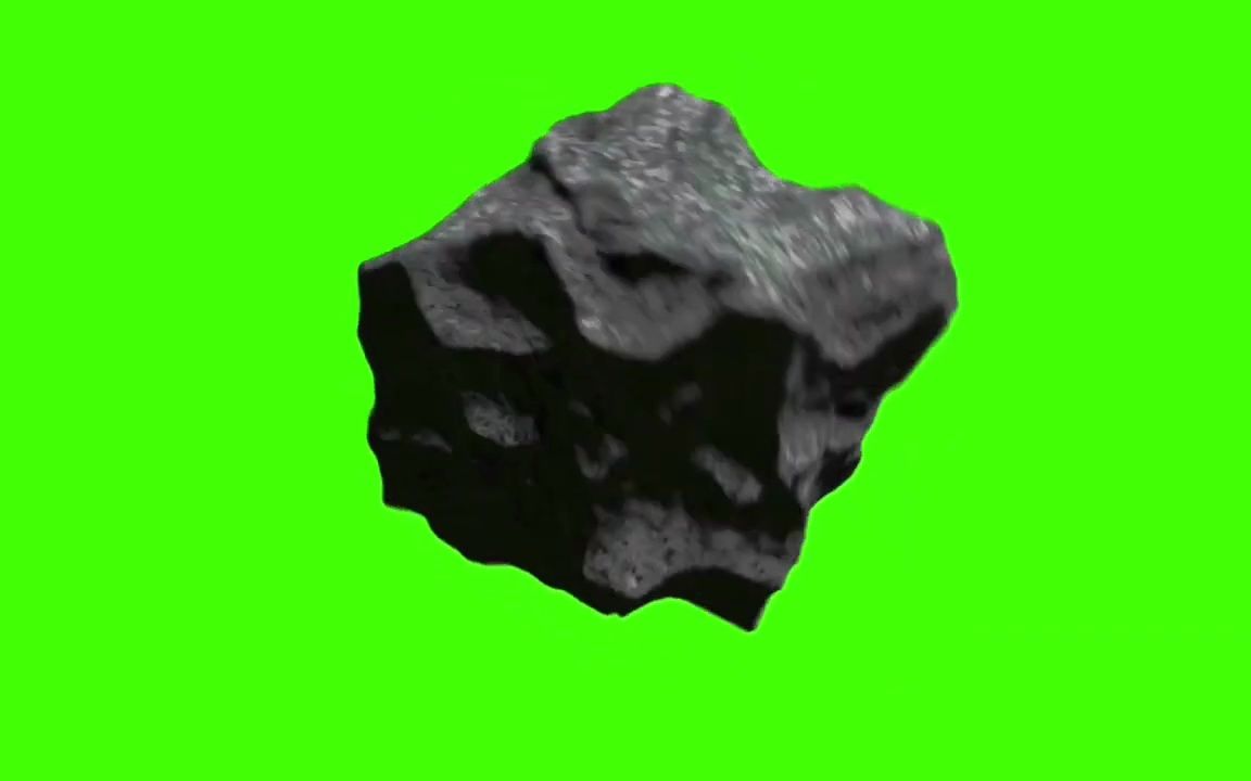 绿幕抠像高清免费视频手机剪辑素材动漫巨石碎裂法术