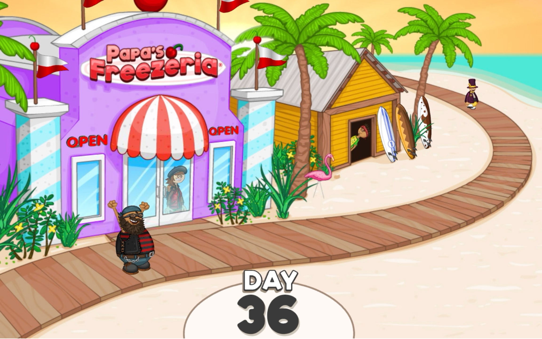 【老爹冰淇淋店hd】认真营业的第36天以及射击小游戏