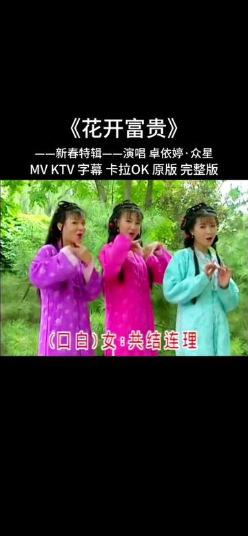 《花开富贵》MV KTV 字幕 原版 完整版哔哩哔哩bilibili