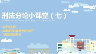 【西南政法大学考研】刑法分论专题课程（七）：关于故意毁坏财物罪问题探讨