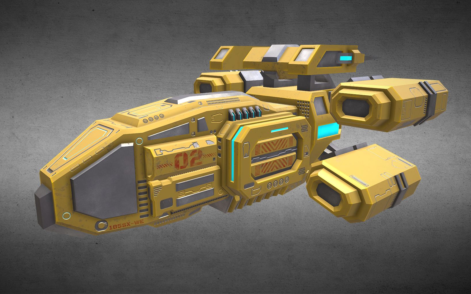 次世代道具建模,maya制作宇宙飞船模型.