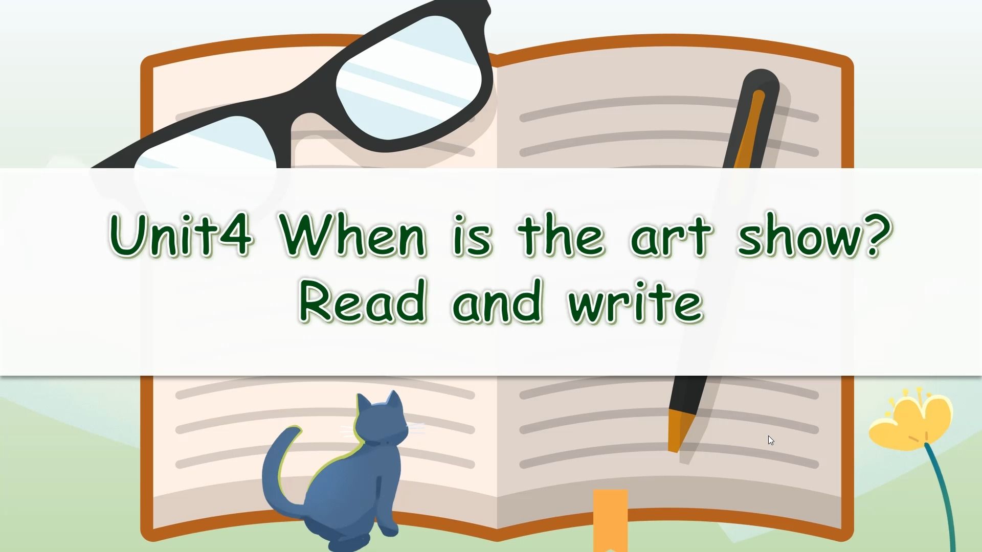 五年级英语下册 unit 4 when is the art show part b read and write