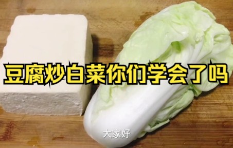 【白菜】豆腐炒白菜你们学会了吗.哔哩哔哩bilibili