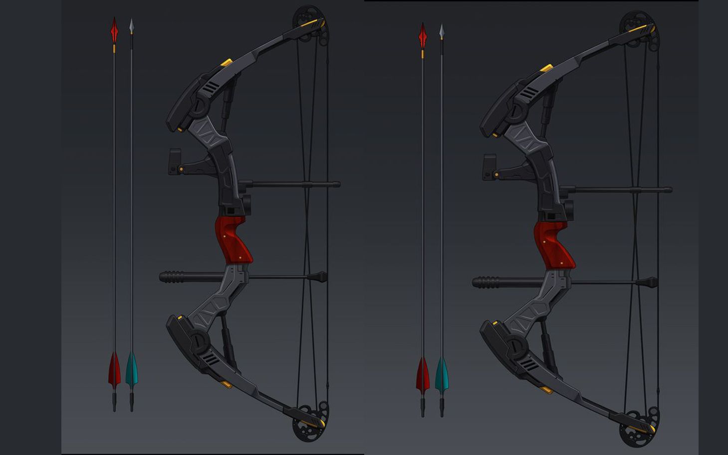 3dmax建模:次世代冷兵器"弓箭"高模布线卡线教学