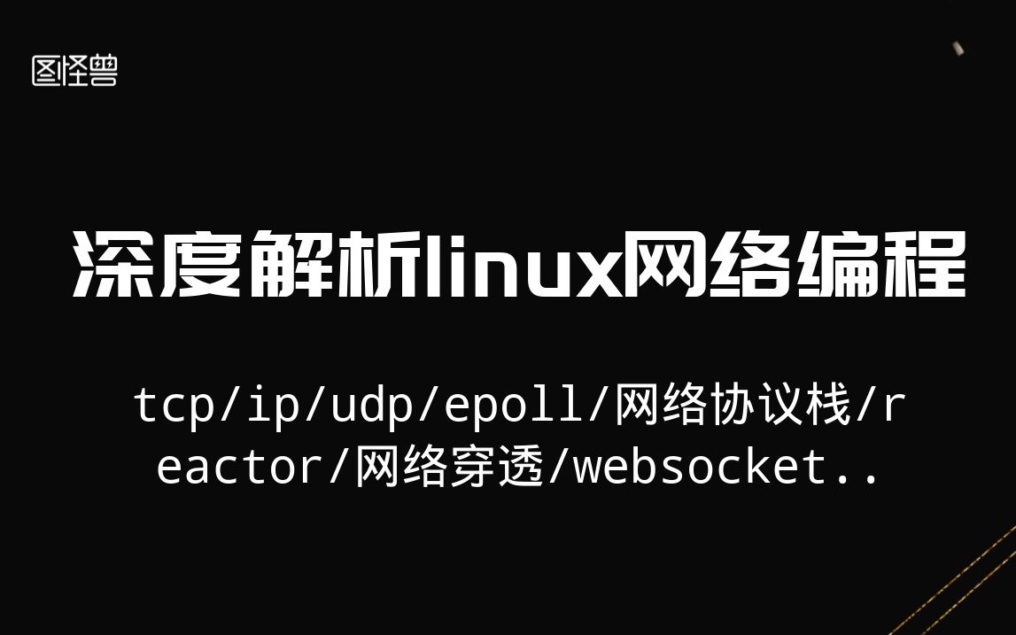 深度解析linux网络编程(tcp/ip/udp/epoll/网络协议栈/reactor/网络穿透/websocket..)哔哩哔哩bilibili