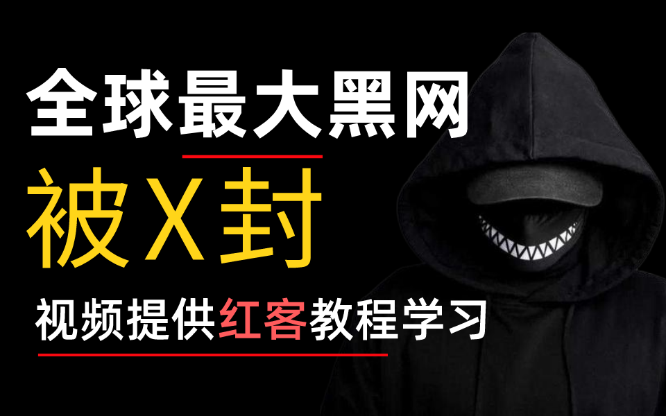 全球最大黑网被X封?学完这套红客教程,打击黑灰网【网络安全】哔哩哔哩bilibili