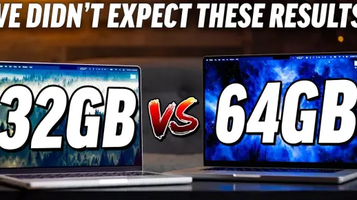 【苹果测评】32GB vs 64GB RAM M1 Max MacBook 多任务硬核测试