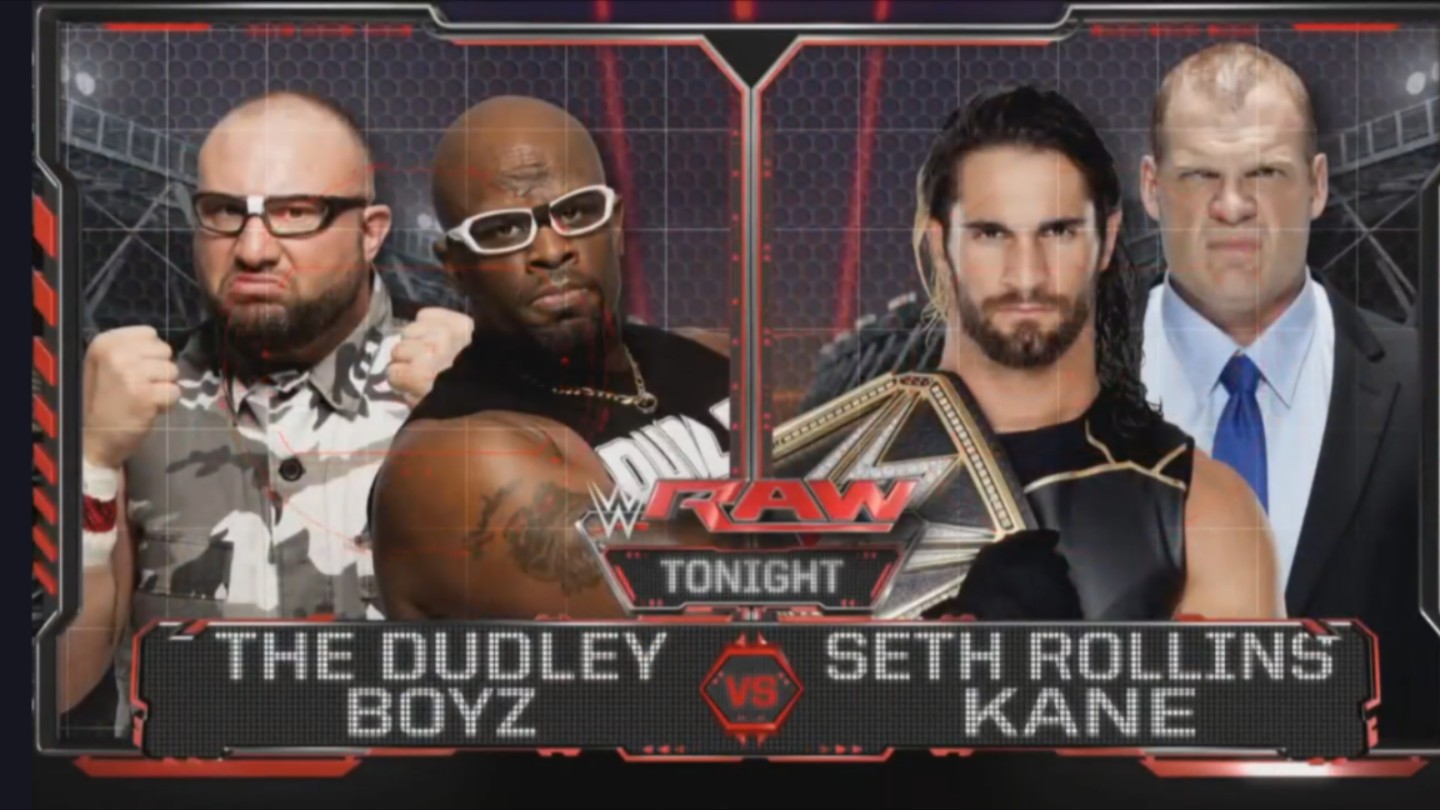 Monday Night RAW #1167 2015.10.05 Kane & Seth Rollins vs. Dudley Boyz哔哩哔哩bilibili