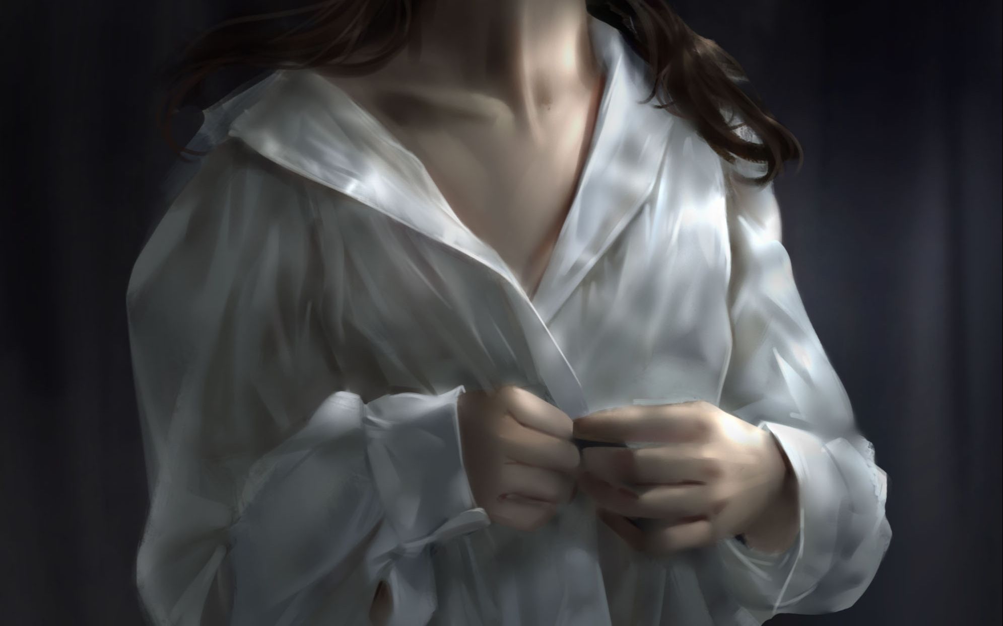 【板绘】白衬衫的禁欲和诱惑只在一念之间,这种氛围如何表达?