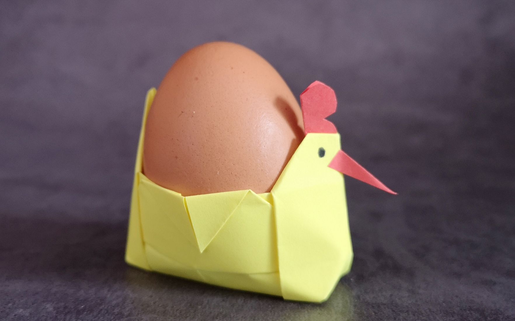 折纸公鸡鸡蛋托,美观实用,创意手工diy