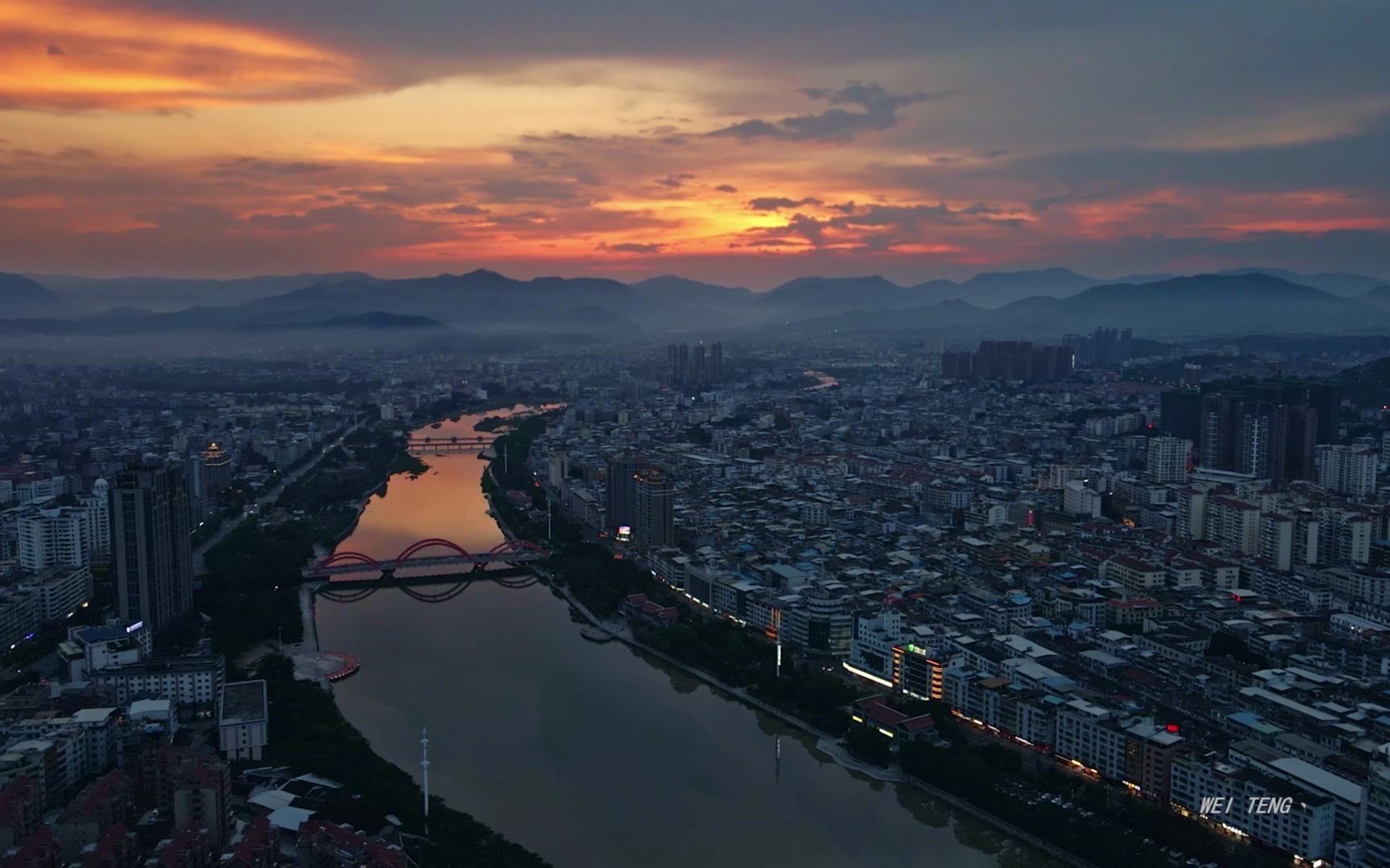 福建仙游县全景图片