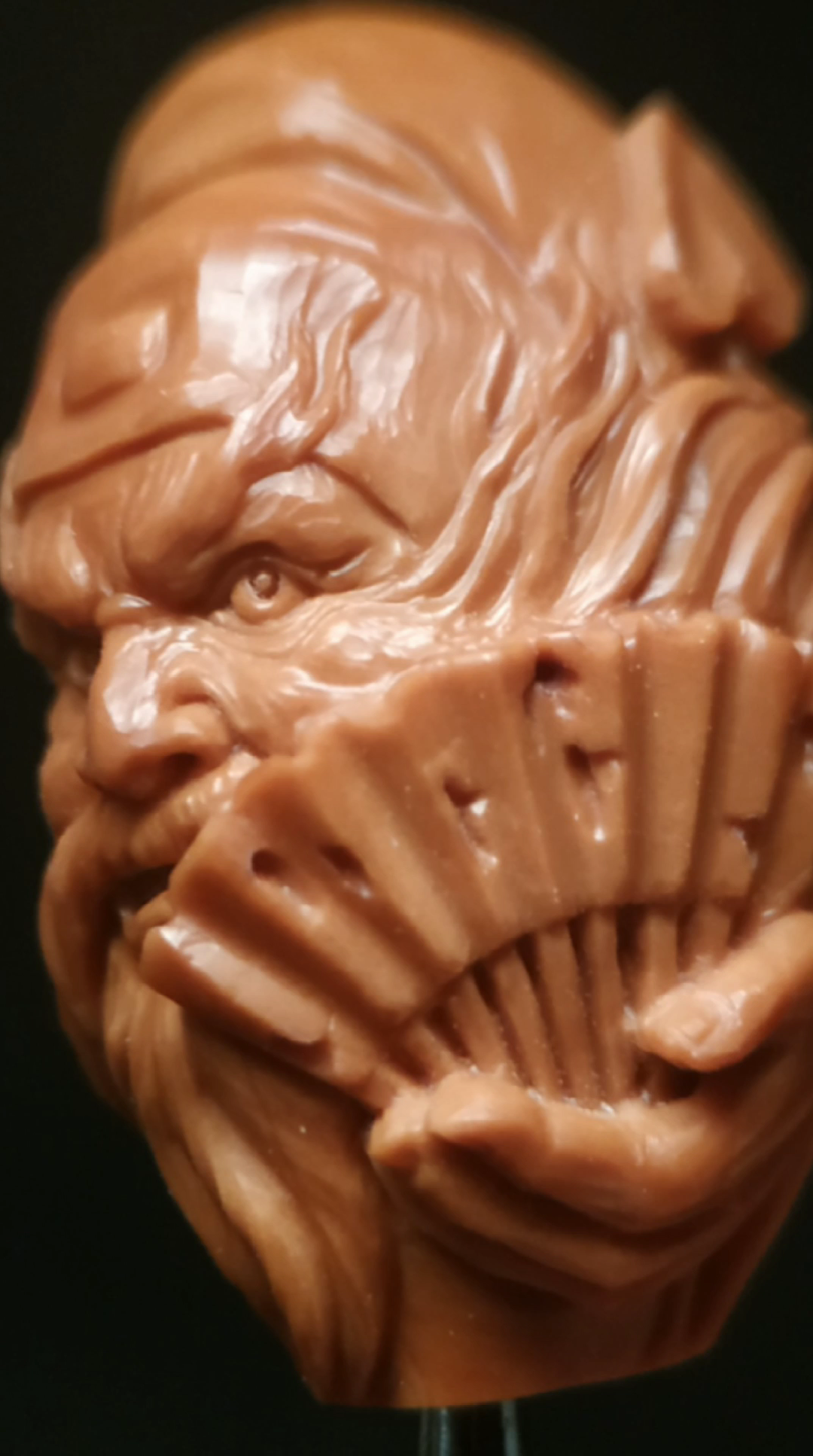 橄榄核雕钟馗单籽手串