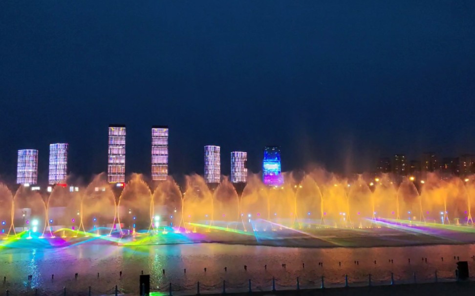 康巴什夜景2022图片