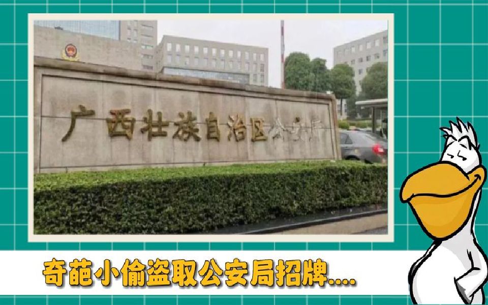 敢在太岁爷头上动土,公安局招牌被盗,只因罪犯认为招牌是金子做的.....哔哩哔哩bilibili