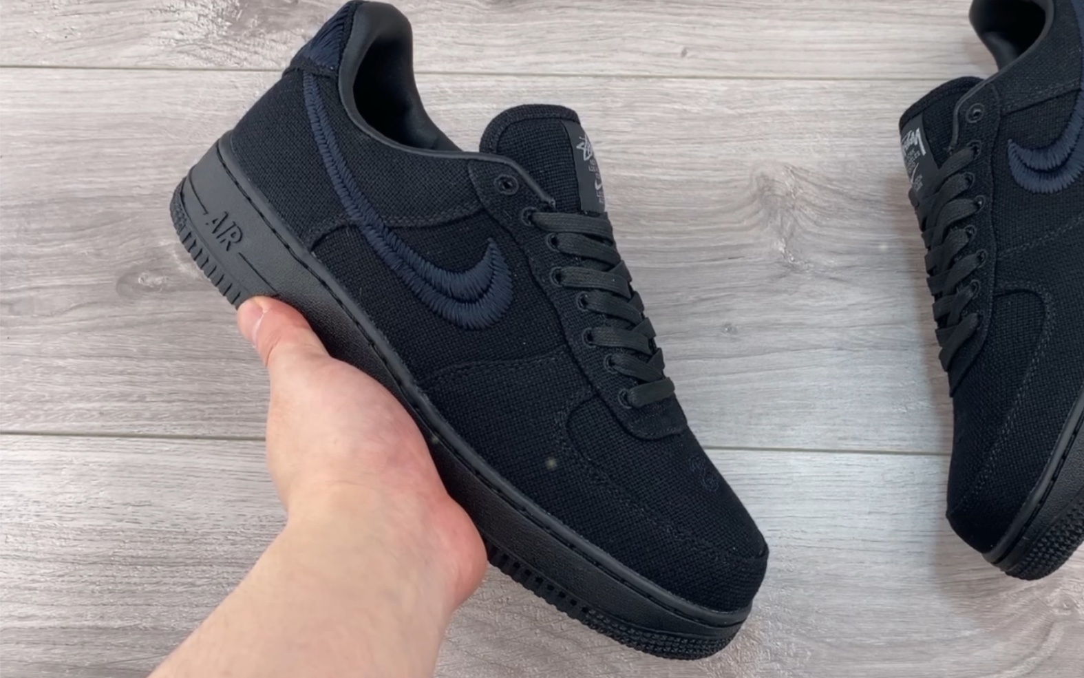 耐克 stussy x nike air force 1 low black cool 斯图西联名空军一号
