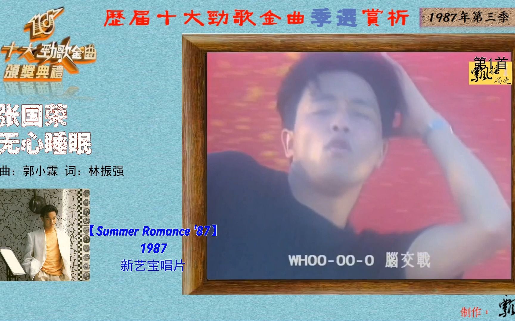 港乐经典季报之1987(三)张国荣炸裂夏日风暴哔哩哔哩bilibili