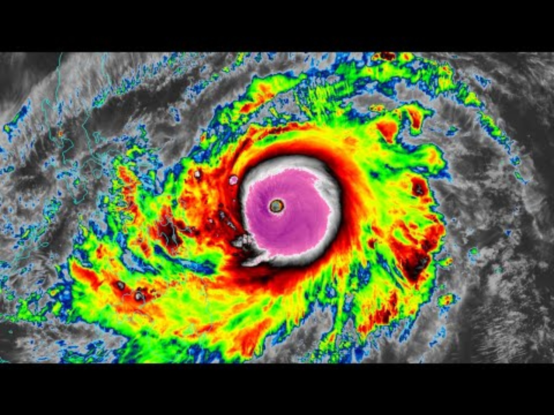 超强台风舒力基红外 云图