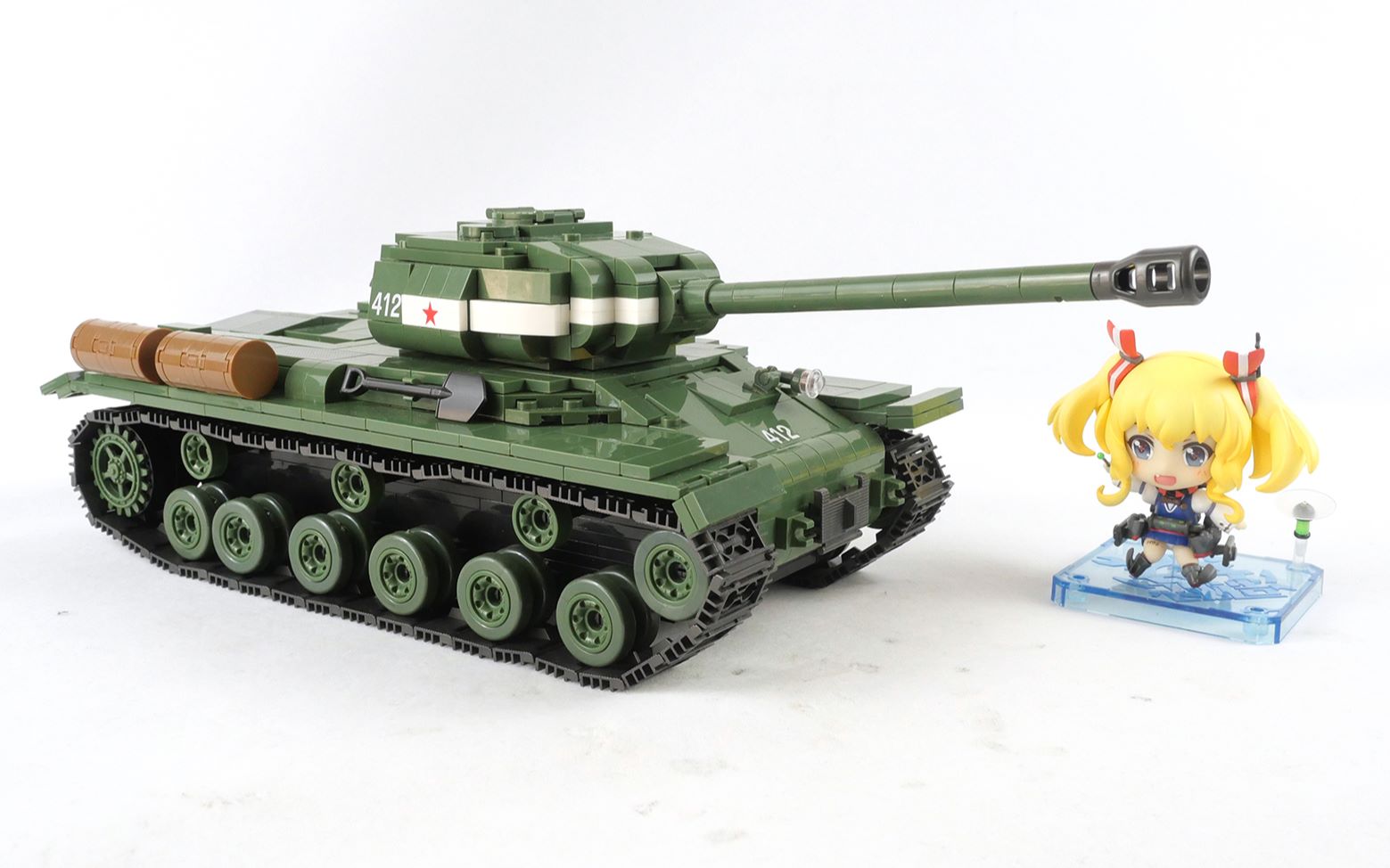 用积木搭建经典坦克:全冠积木is-2m坦克评测,体验钢铁洪流