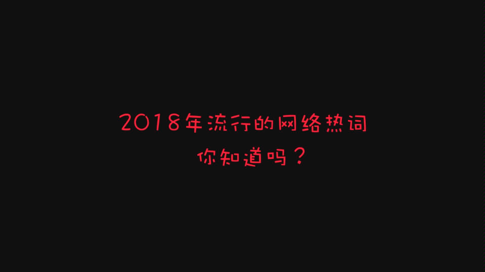 【街头采访】2018年流行的网络热词哔哩哔哩bilibili