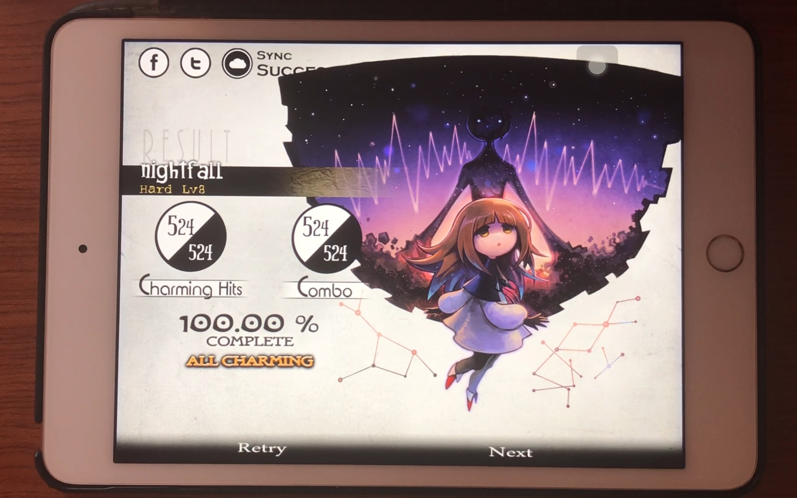 [图]【L.Gray-Deemo】[静谧黄昏]nightfall (Hard) LV.8 All Charming