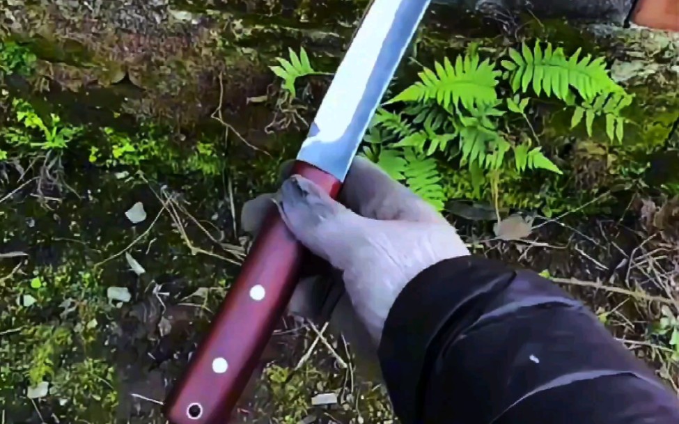 手工锻打铸造户外帕兰直刀,户外露营开荒生存刀.