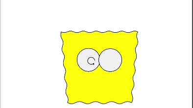 用python浅画出了海绵宝宝