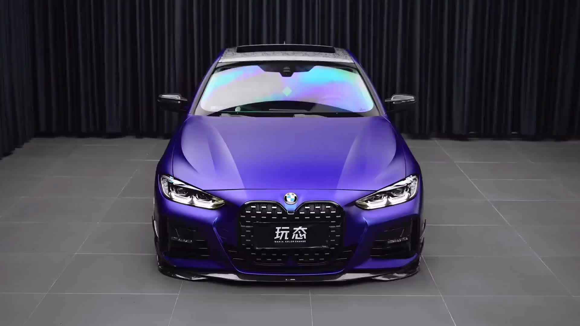 宝马4系ekfilm改色膜深邃蓝,蓝色赋予了想象