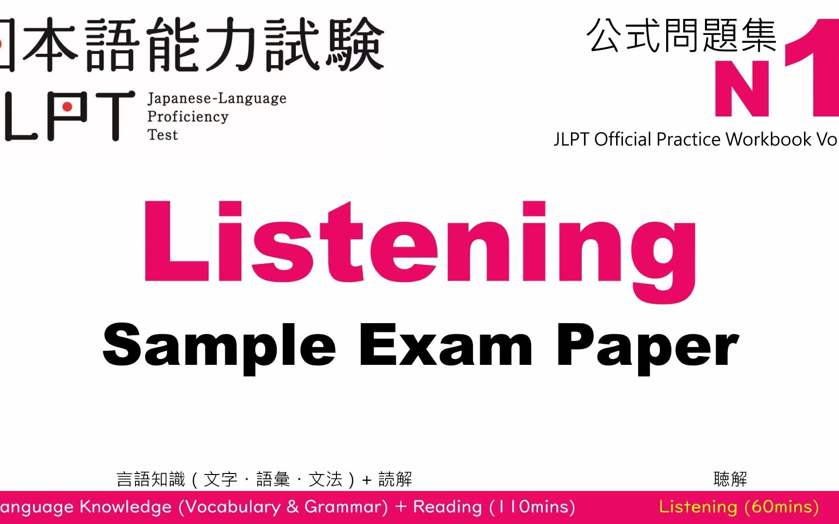 N1日本能力测验官方听力测试题(JLPT N1 Listening  Sample Exam with Answers)哔哩哔哩bilibili