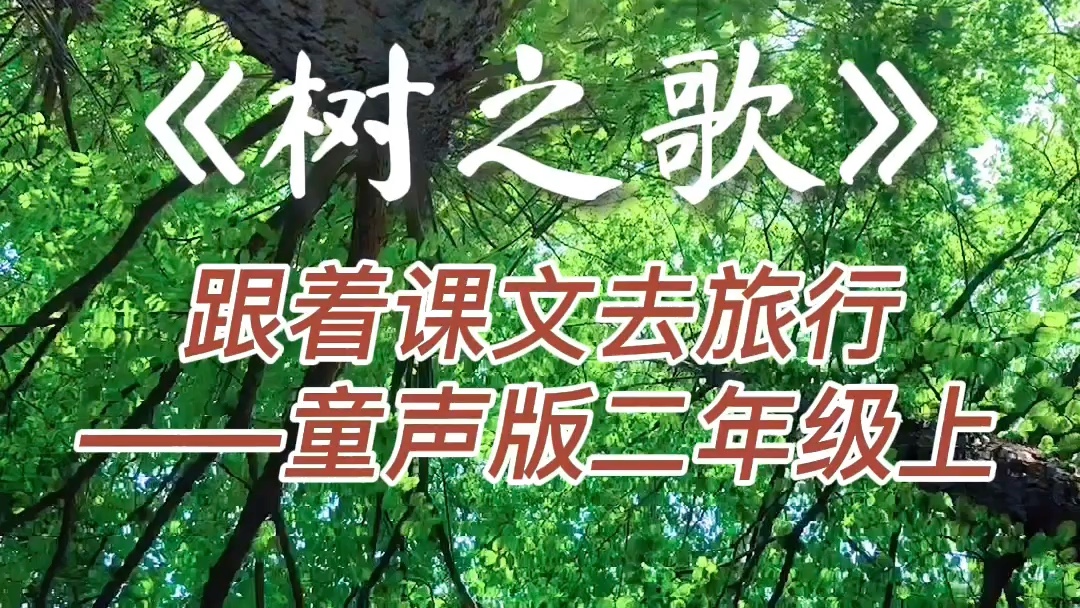 [图]小学生课文朗读诵读 童声版跟着课文去旅行 二年级上语文课本《树之歌》#小学语文学习[话题]# #小学生[话题]# #课文朗读[话题]#