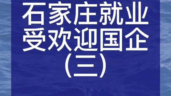 石家庄国企受欢迎排行(三),你还知道哪些福利待遇好的单位呢?哔哩哔哩bilibili