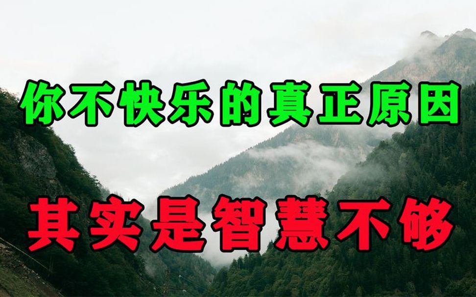 [图]一个人不快乐的真正原因，其实是智慧不够！看完你就知道怎么做了