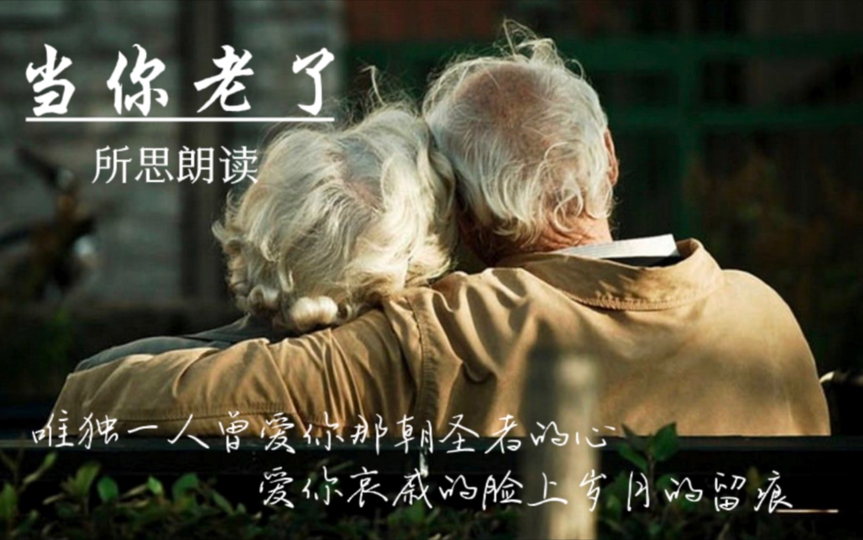 【世上最美的英文朗读】叶芝《当你老了》(when you are old)