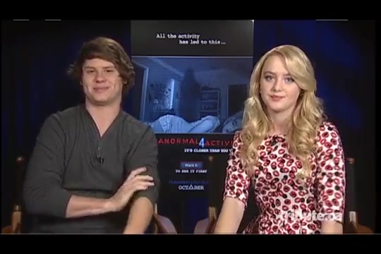 [图]Matt Shively & Kathryn Newton - Paranormal Activity 4 Interview with Tribute