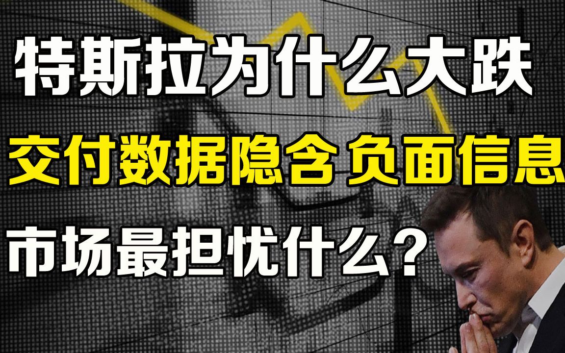 特斯拉为什么大跌?交付数据隐含的负面信息,市场最担忧什么?哔哩哔哩bilibili