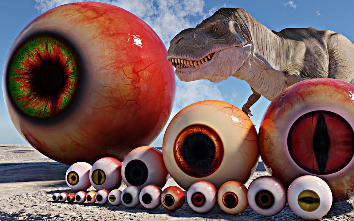 3d动物眼球大对比!慎入!警告!