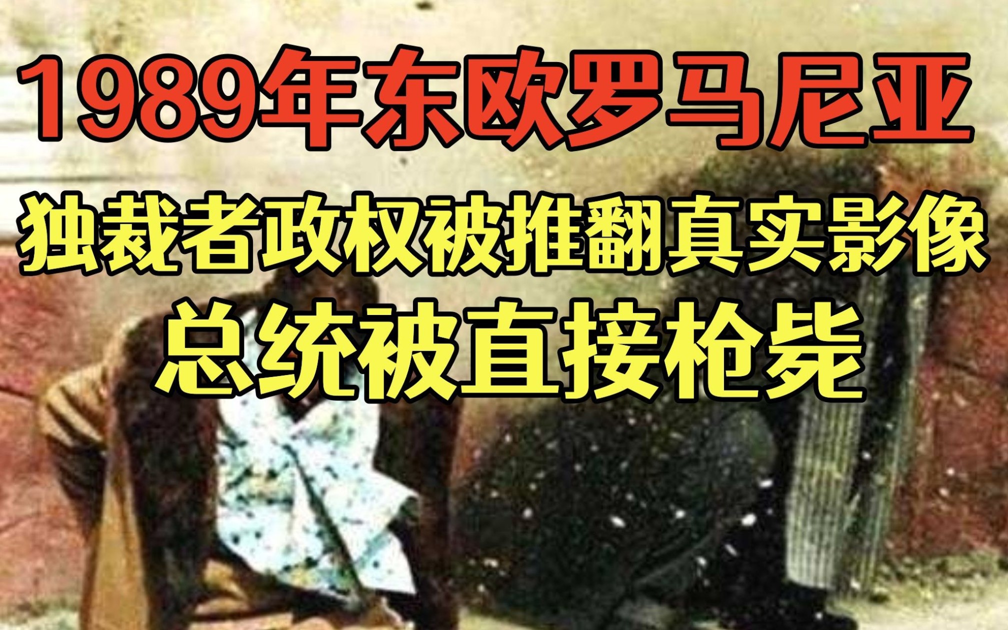 1989年东欧罗马尼亚,独裁者政权被推翻真实影像,总统被直接枪毙